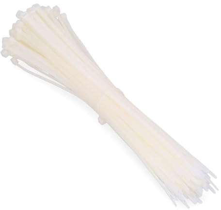 Fischer kabelbindare BN 4,8 x 250 högklassiga kabelanslutningar för enkel anslutning av kablar och rör, transparent 100 stycken artnummer 37582, transparent, 4,8 x 250