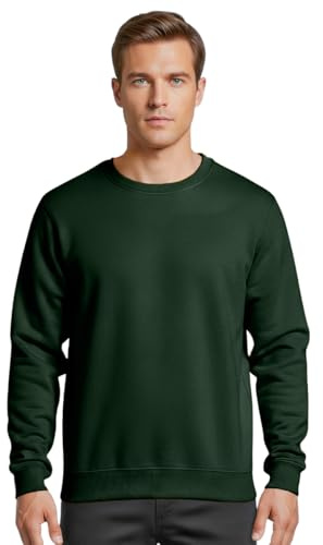 Star and Stripes XX-LARGE BOTTLE GREEN crew neck cotton sweatshirts durable jumpers unisex fitting