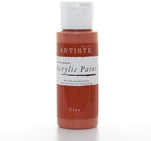 Artiste Acrylic Paint 59ml 2Oz Clay, Quick-Drying Professional Art, Craft and Hobby Artists Paint, Vibrant Colour, Water-Based Paints Cover All Surfaces with Ease, Ideal for Travel Artists