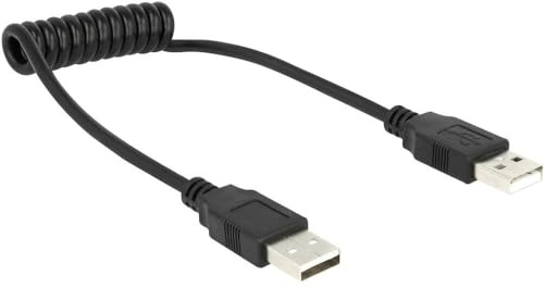 Delock Kabel USB 2.0-A Stecker/Spiralkabel, Stecker/Stecker