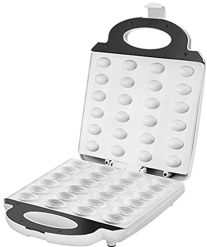 Unold 48360 Zaubernuss Waffeleisen - Oreschki, Kontrollleuchte, klappbar, Weiß, Edelstahl, Keramikbeschichtete Platten