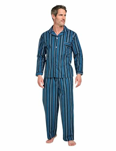 Champion Mens Kingston Wyncette Cotton Pyjama Lounge Wear-Blue-Medium 38-40