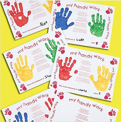Baker Ross Lot de 10 Sets de Table Empreinte de Mains pour enfants