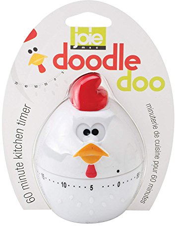Joie Doodle Doo Mechanical Kitchen Timer, White