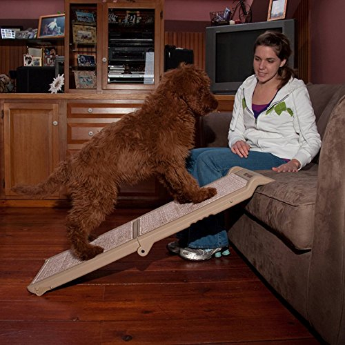 Pet Gear Doppelfaltbare halbe Rampe für den Innenbereich, Tan