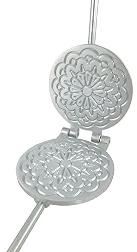 Mistermoby BISCOTTIERA A FUOCO FERRATELLE PIZZELLE NEOLE SOTTILI, OSTIE L'ORIGINALE! MOD5