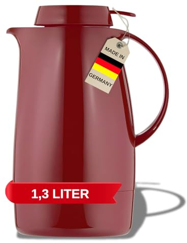 Helios Servitherm Bouteille Isotherme en Plastique Rouge 1,3 l