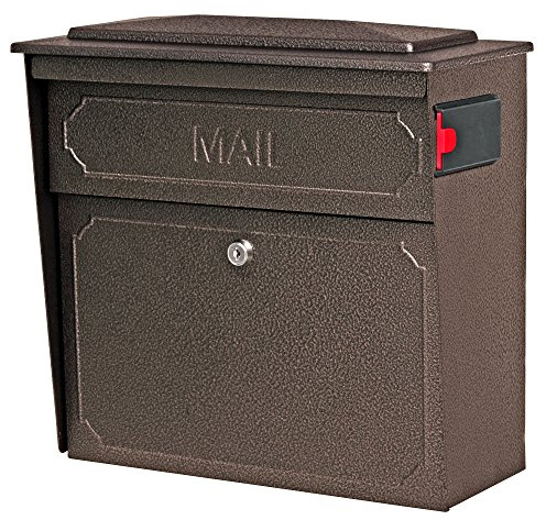 Mail Boss 7174 Townhouse Locking Security Mailbox, Bronze Wall Mount Decorative Home, M