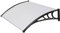 Linea Garden Friend p1327011, Vordach ABS Tiefe 80 cm, Länge 120 cm, Schwarz