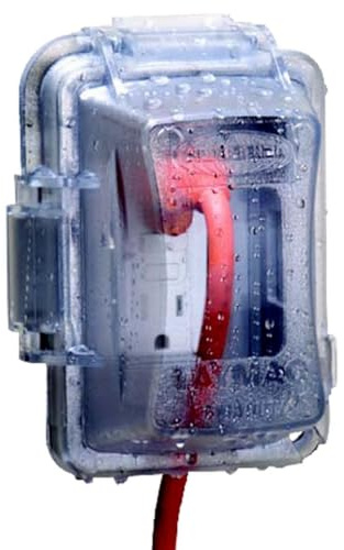 TayMac MM420C 1-Gang Nonmetallic Extra Duty Weatherproof In-Use Horizontal/Vertical 16-in-1 Standard Cover, 2.75 in, Clear