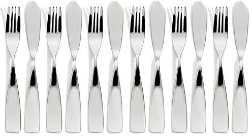 Serafino Zani Paris Posate Pesce, Confezione da 12 Pezzi
