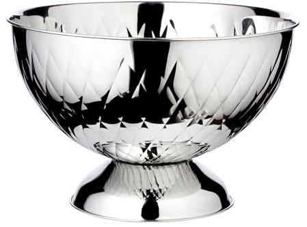 EDZARD champagneskål Ponza (diameter 32 cm, höjd 25 cm) rostfritt stål högglanspolerat, mönstrad, med fot