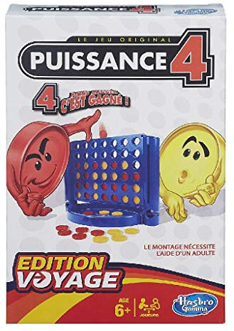 Hasbro Puissance 4 Edition Voyage : Jeu Portable pour 2 Joueurs, Jeu De Voyage Amusant, À Partir De 6 Ans
