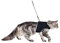 Trixie 41895 Softgeschirr mit Leine, Katze, XL, 36–54 cm, 1,20 m, schwarz