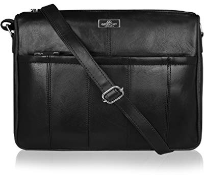Quenchy London Borsa a Tracolla da Donna in Vera Pelle, Borsa a Mano 4 Scomparti con Cerniera, Taglia Piccola Media QL171K