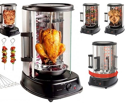 1500W VERTICAL ELECTRIC ROTATING GRILL ROTISSERIE CHICKEN SHAWARMA KEBAB BBQ