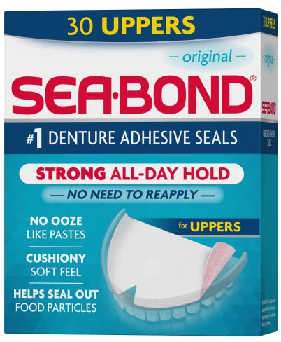 Sea Bond Secure Prothesen-Dichtungen, Original-Obermaterial, 30 Stück