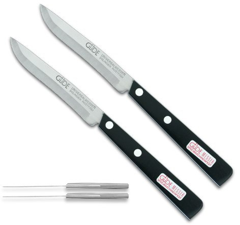 Güde Messer - Serie Universalmesser - Set Allzweck- und Universalmesser 2 tlg. - Klingen 9,5 cm - Feinverzahnung - Griff Kunststoff - 9900-10-2