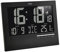 TFA Dostmann Digitale Funkuhr mit automatischer Hintergrundbeleuchtung, mit Innentemperatur, Datum, Wochentag, schwarz, 60.4508, L 230 x B 31 (80) x H 185 mm