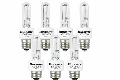 Bulbrite KX60CL/E12 60-Watt Dimmable KX-2000 Krypton/Xenon T3, Candelabra Base, Clear [6 Pack]