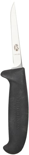 Victorinox Fibrox Geflügelmesser, mittelgrosser Griff, 9 cm Klingenlänge, Rostfreier Stahl, Swiss Made, schwarz