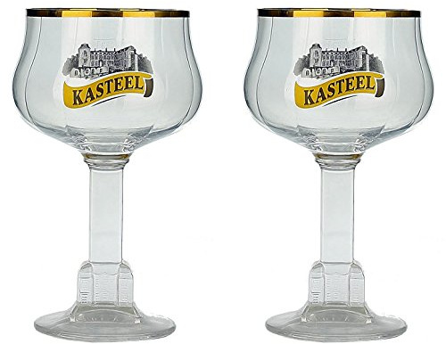 Kasteel Bicchiere Da Birra 33cl (Set di 2) Birra Belga Forma Perfetta Per Bere La Birra