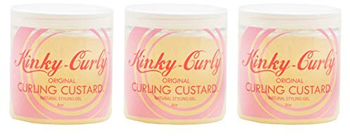 Kinky Curly Original Curling Custard Natural Styling Gel 8ozPack of 3
