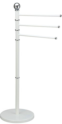 MSV Porte Serviettes 3 Branches Acier Blanc