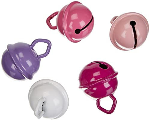 Rayher Clochettes déco en métal grelots noël 15 mm ø, 5 pcs rose mix, 25069000
