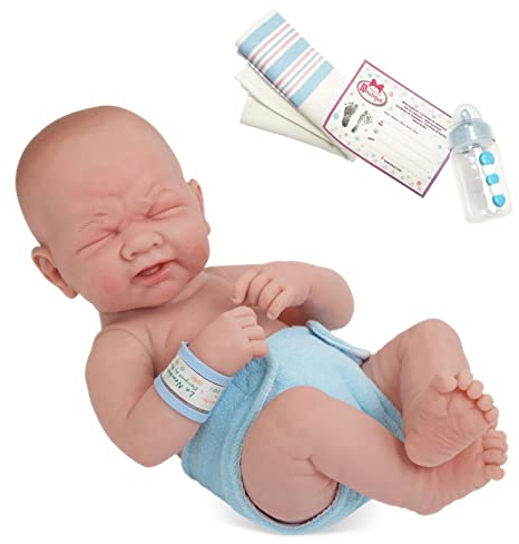 JC Toys La Newborn Boutique – Realistische 35,6 cm anatomisch korrekte Babypuppe für echte Jungen – Alle Vinyl First Tear entworfen von Berenguer