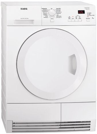 AEG Sèche-linge à pompe à chaleur T65370AH - A+ - 7 kg - Blanc - Départ différé - Protection anti-froissement.