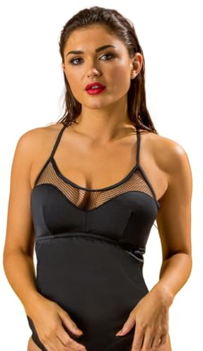 Pour Moi? Glamazon Cami Convertible U/W Half Pad ,Women's Tankini Top, Black (Black), 34FF