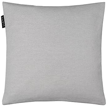 LINUM Annabell Elegant Kissenhülle 40x40 cm, 100% Baumwolle, Maschinenwaschbar, Hellgrau