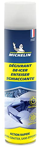 MICHELIN Dégivrant Pare-Brise et Vitres Hiver 600ml – Spray dégivrage Rapide, Action instantanée Anti-Regel, Protection balais d’essuie-Glace et Joints, Format XL idéal Conditions Hivernales extrêmes