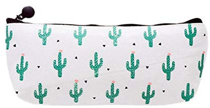 NOVAGO Trousse à crayons, trousse scolaire en coton motif Cactus