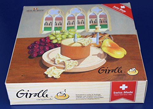Girolle Original Schweiz Käsehobel aus Ahornholz für Tete de Moine und Choco Roulette ohne Haube ohne Käse