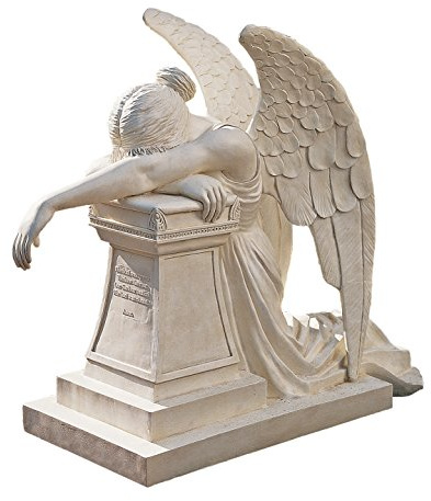 Design Toscano DB1111 Statua Monumento Angelo del Dolore: Estate, Beige, 66x30.5x61 cm