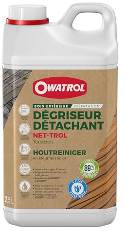 Owatrol Net-Trol - Wood Cleaner, Neutraliser and Colour Restorer - 2.5L
