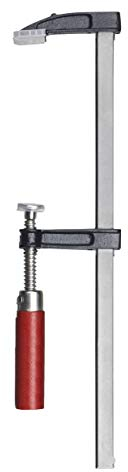 kwb 928330 Tornillo de apriete con mango de madera 50 x 300, anchura de sujeción 300 mm, profundidad de sujeción 50 mm, mandíbulas de sujeción de zinc modelado a presión, pinza de tornillo con riel metálico estable