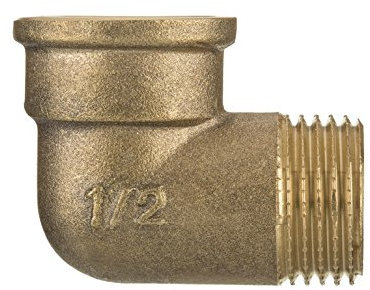 1/2 BSP Thread Pipe Connection Elbow Male x Female Screwed Fittings Iron Cast Brass