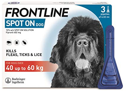 FRONTLINE Spot On Flea & Tick Treatment for XL Dog (40-60kg) 3 Pipettes