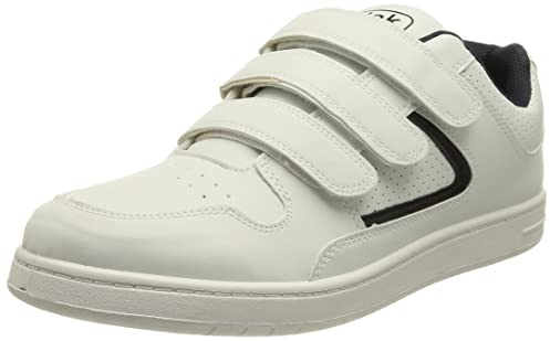 DEK CHARING CROSS Mens Triple Velcro Trainers White UK 10