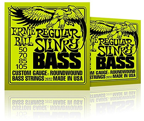 Ernie Ball 2832 Regular Slinky Round Wound Bass Strings 2 Pack