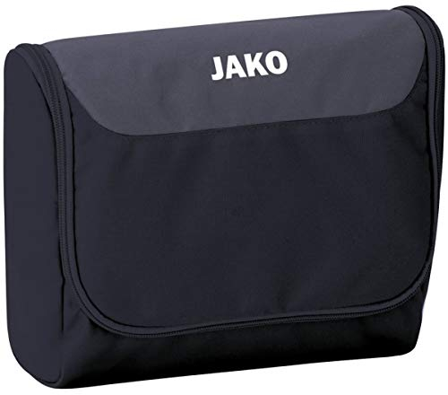 JAKO Kulturbeutel Striker Kulturtasche, 25 cm, 5 L, Schwarz/Grau