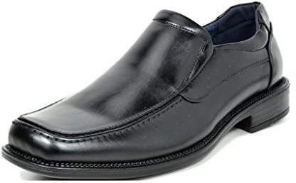 Bruno Marc Men's Goldman-02 Black Leather Lined Square Toe Dress Loafers Shoes Size 9.5 US/ 8.5 UK