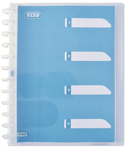 ELBA 100205613 Sichtbuch hawai A4 mit vario-zipp-Prinzip transparent mit 30 Hüllen und 4 Registern Präsentations-Buch Prospekthüllen-Buch