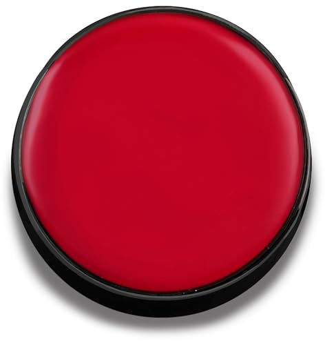 Mehron Makeup Color Cups | Stage, Foundation, Face Paint, Body Paint, Halloween Makeup | Greasepaint .5 oz (14 g) (Red)