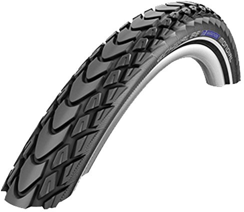 Schwalbe Marathon Mondial Race Guard Tire with Wire Bead, 700 x 40cm/650gm, Black/Reflective