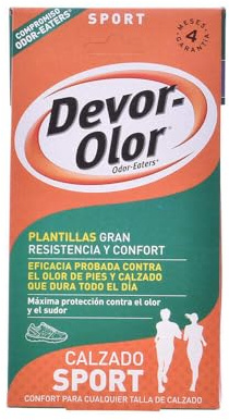 Devor- Olor Super Plantillas para Adultos unisex, Calzado Trabajo, 1 par de plantillas