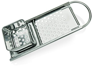 Grattugia per spätzle in acciaio cromato/dimensioni: 30 x 11 cm, dimensioni Cilindro: 8 x 8 cm, Ø 0,8 cm